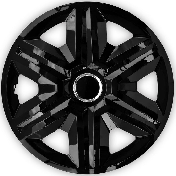 14" NRM FAST BLACK PAINTED капачки за главини, черни, 4 броя