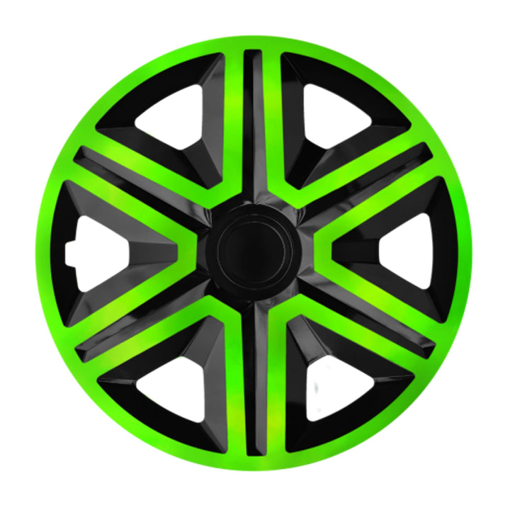 NRM ACTION DOUBLECOLOR GREEN BLACK зелени и черни 15-инчови капаци за джанти - 4 броя