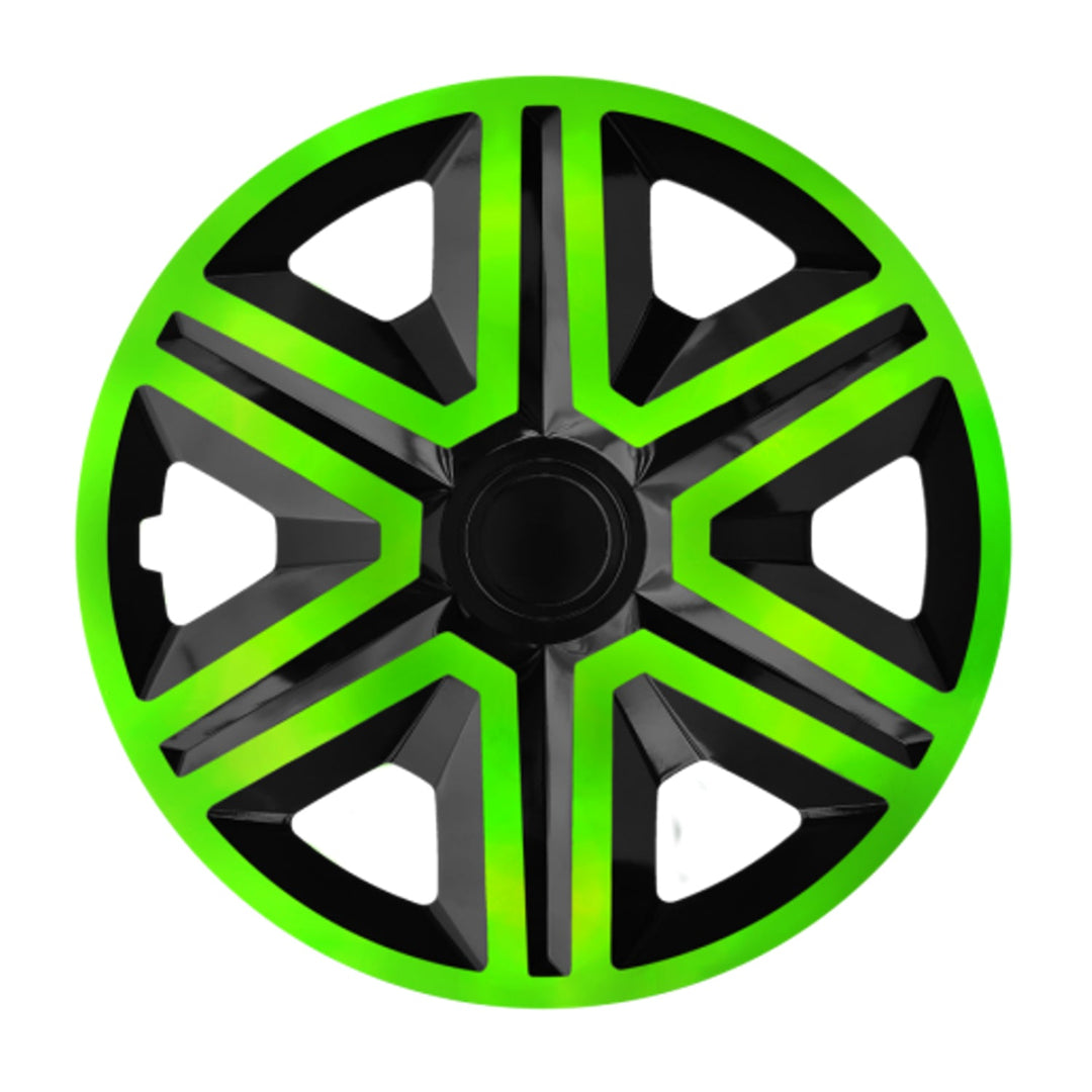 NRM ACTION DOUBLECOLOR GREEN BLACK зелени и черни 16-инчови капаци за джанти - 4 броя