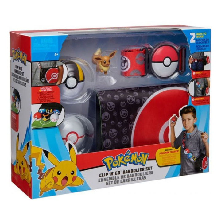 Set Pokemon Clip 'N' Go Bandolier cu figura Eevee Series 1