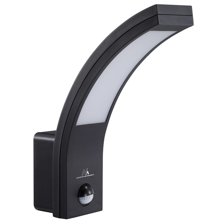 LED лампа Maclean с датчик за движение, PIR датчик за движение, черна, 10W, IP54, 750lm, неутрално бял цвят (4000K) MCE244 B