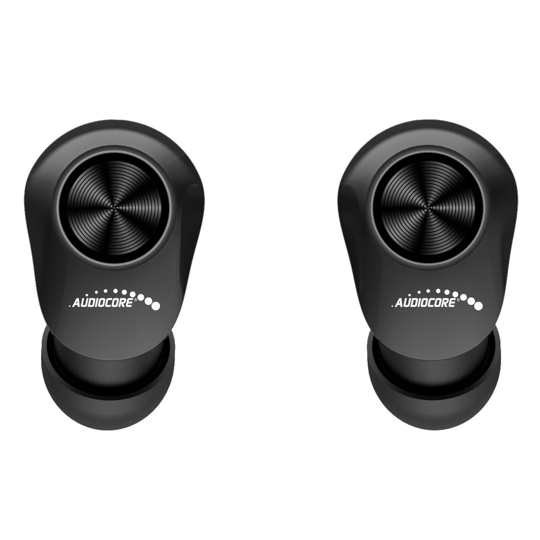 Audiocore TWS BT 5.1 слушалки за уши с 300mAh зарядна база, 30mAh слушалки, черни AC580