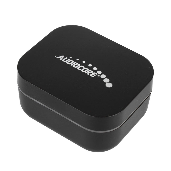 Audiocore TWS BT 5.1 слушалки за уши с 300mAh зарядна база, 30mAh слушалки, черни AC580