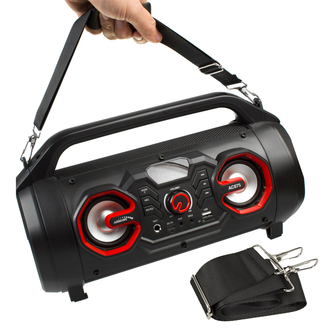Преносим високоговорител Audiocore Bazooka, Bluetooth 5.0, FM радио, микро карта, SDIPX4, 2000mAh, AC875