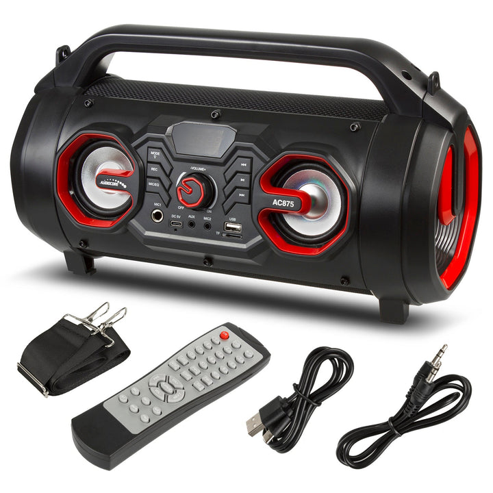 Преносим високоговорител Audiocore Bazooka, Bluetooth 5.0, FM радио, микро карта, SDIPX4, 2000mAh, AC875