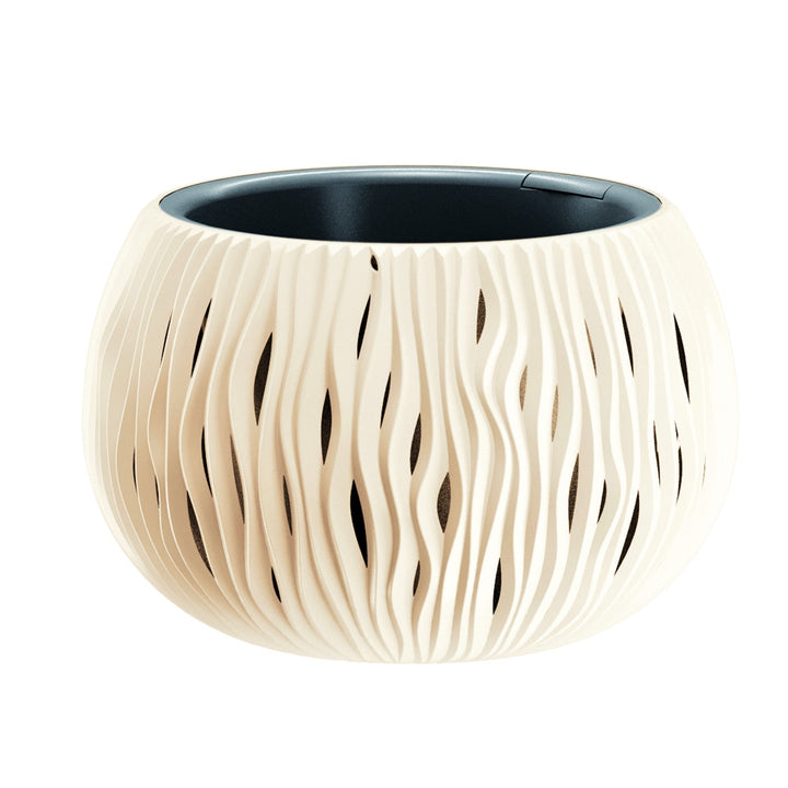 Ghiveci cu inserție Prosperplast Sandy Bowl DSK480-CY728 crem