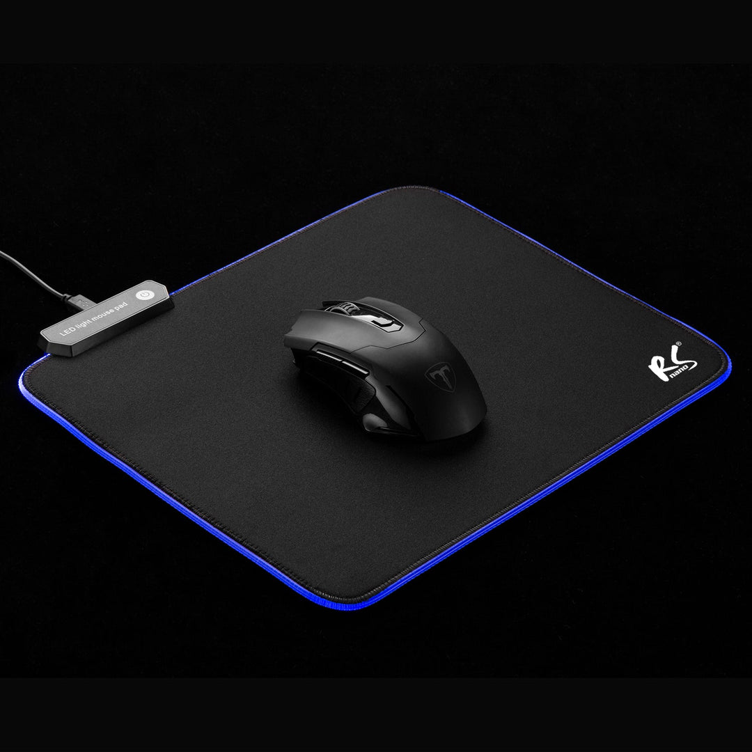 Геймърска подложка за мишка с RGB LED подсветка NanoRS, 300x250x4mm, RS704