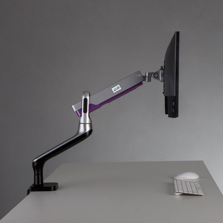 Ergo Office мониторна стойка, премиум с газова пружина, двойна ръка 17"-32" 9 кг, ER-436