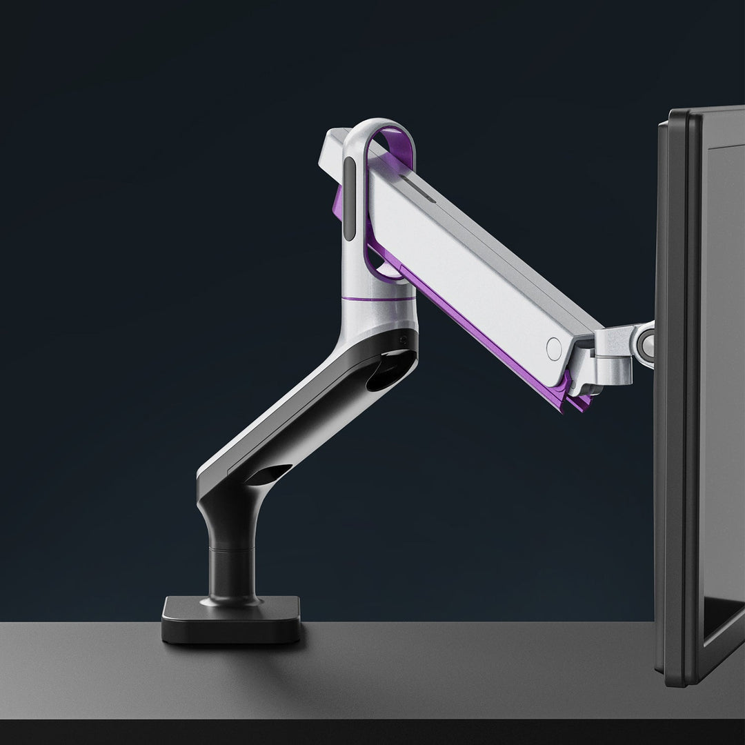 Ergo Office мониторна стойка, премиум с газова пружина, двойна ръка 17"-32" 9 кг, ER-436