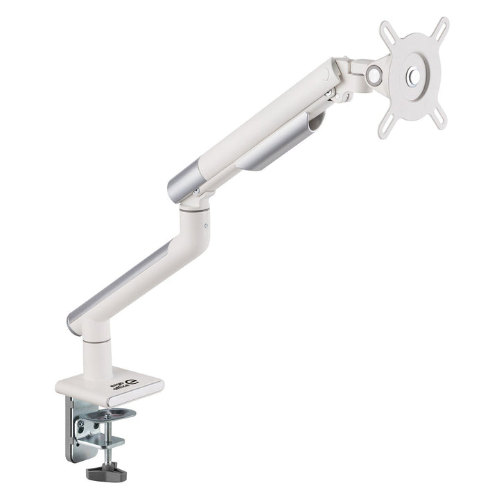 Ergo Office мониторна стойка, премиум с газова пружина, двойна ръка, 17"-32" 9 кг, бяла, ER-437