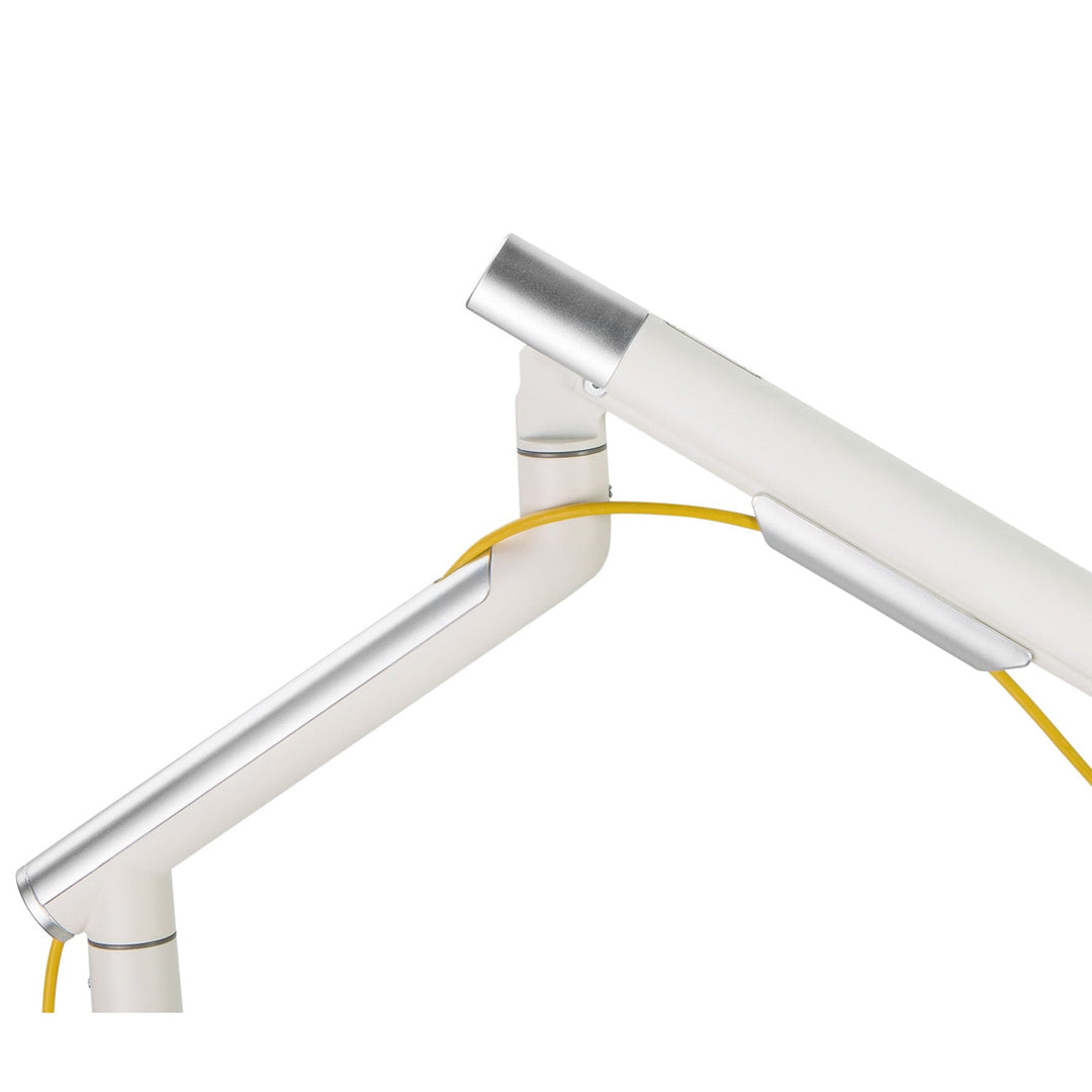 Ergo Office мониторна стойка, премиум с газова пружина, двойна ръка, 17"-32" 9 кг, бяла, ER-437