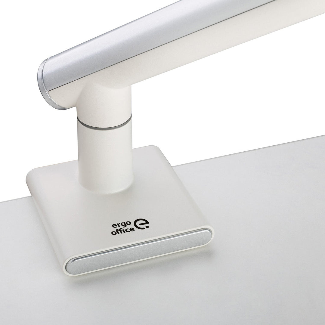 Ergo Office мониторна стойка, премиум с газова пружина, двойна ръка, 17"-32" 9 кг, бяла, ER-437