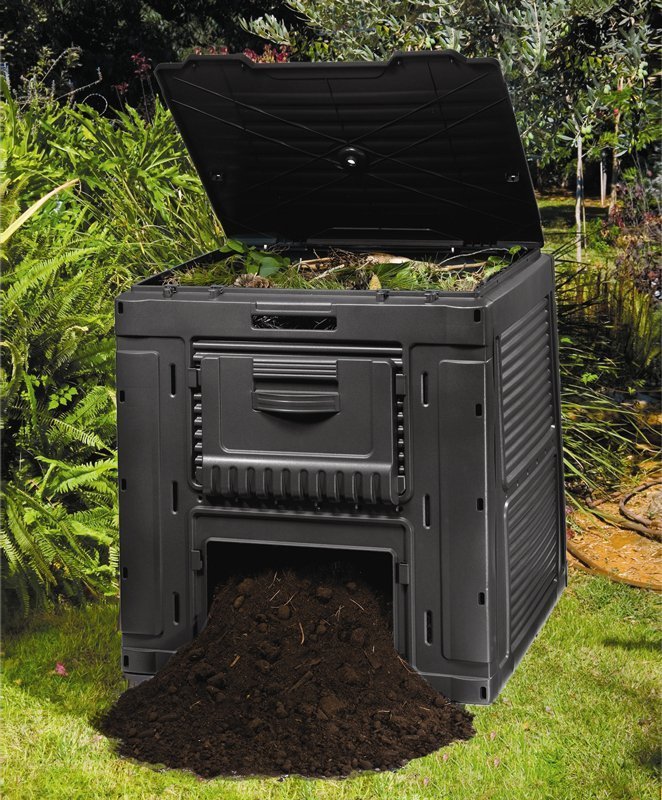Keter E-COMPOSTER 470L черен компостник с основа 231415