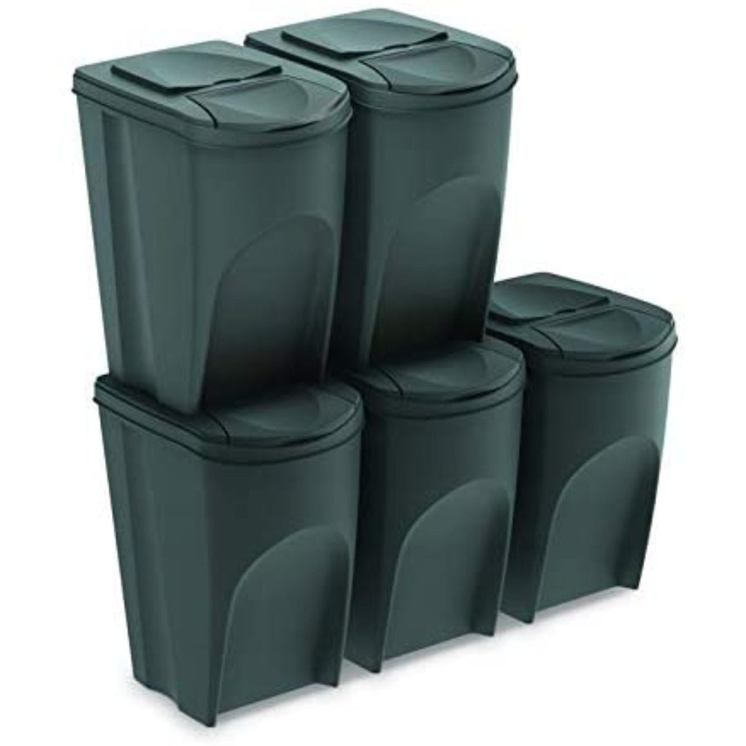 Set coș sortare sortibox 5x35L antracit IKWB35S5