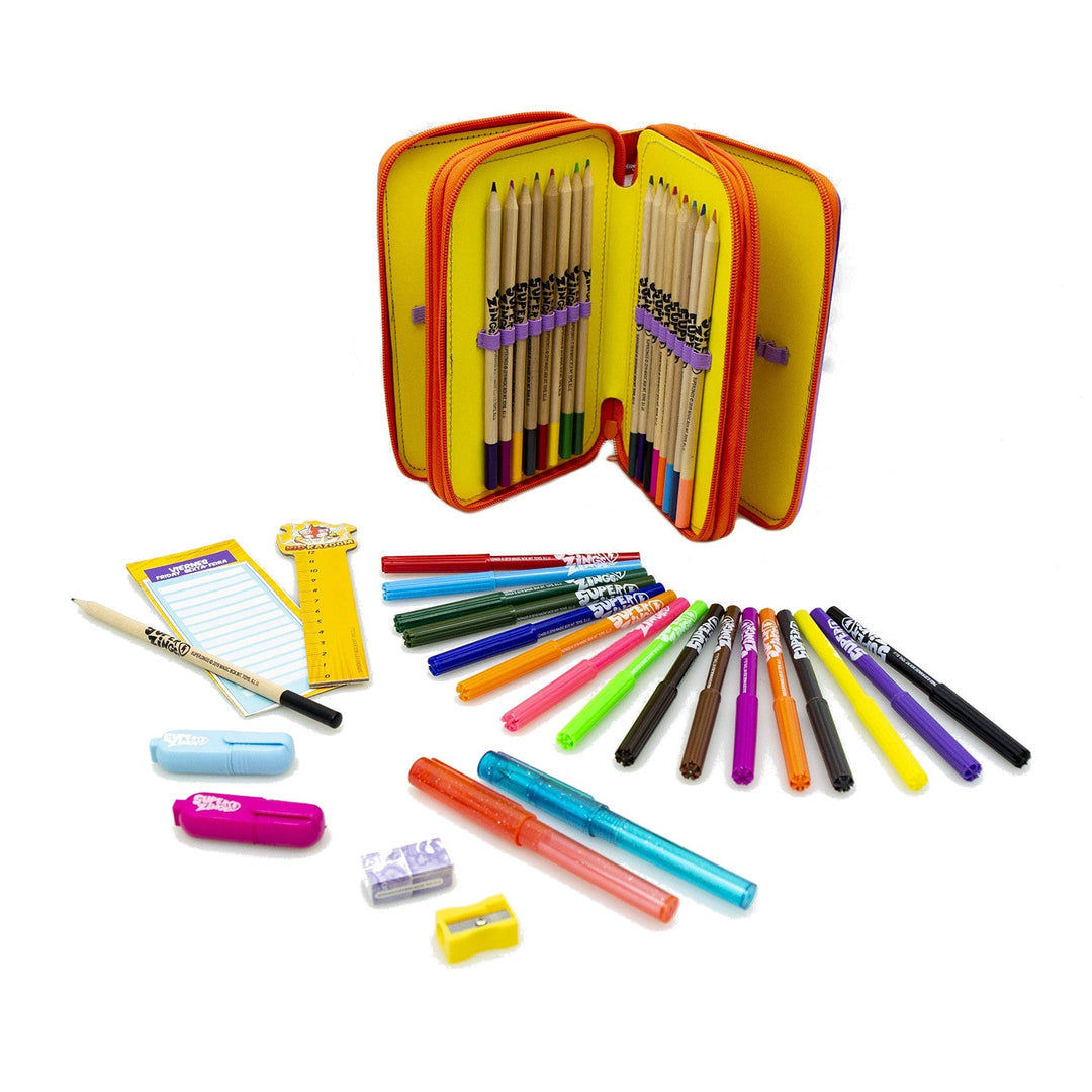 Creion școală Super Zings cu 40 de elemente accesorii