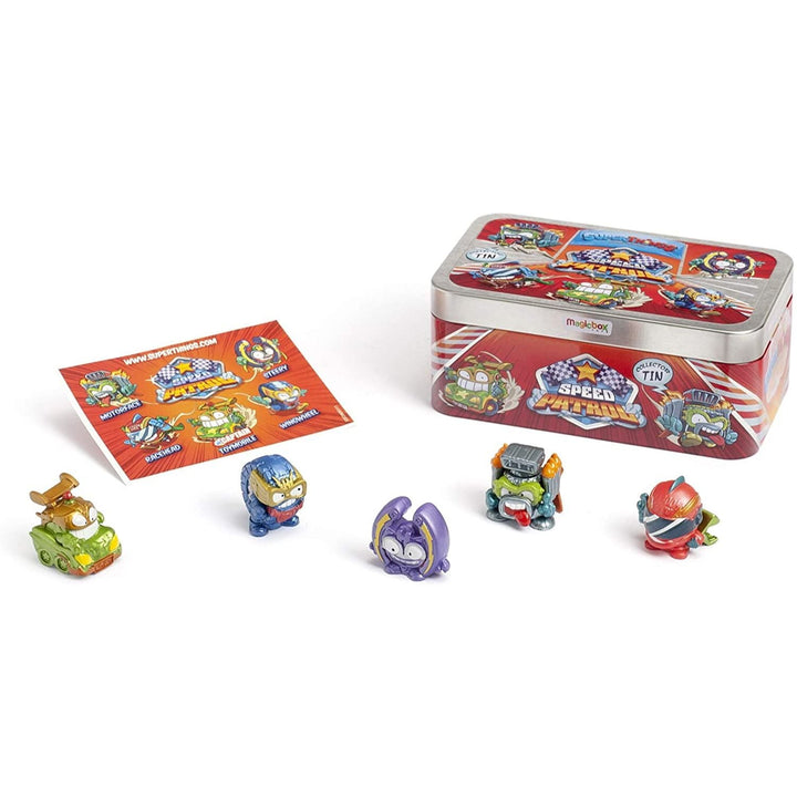 Cutie de conserve SuperThings Speed Patrol și set de 5 figuri