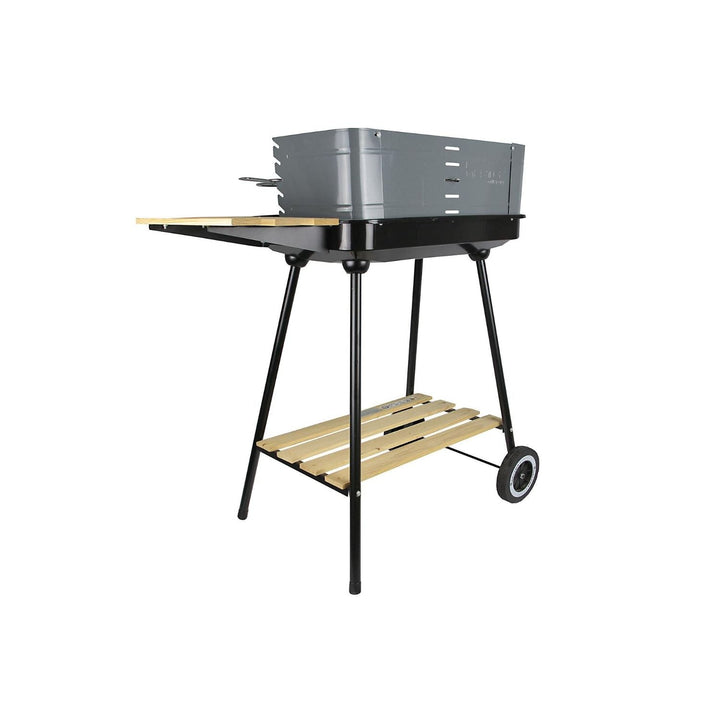 Master Grill правоъгълен барбекю на дървени въглища, 58 x 38 cm купа, 2 рафта, колела MG905