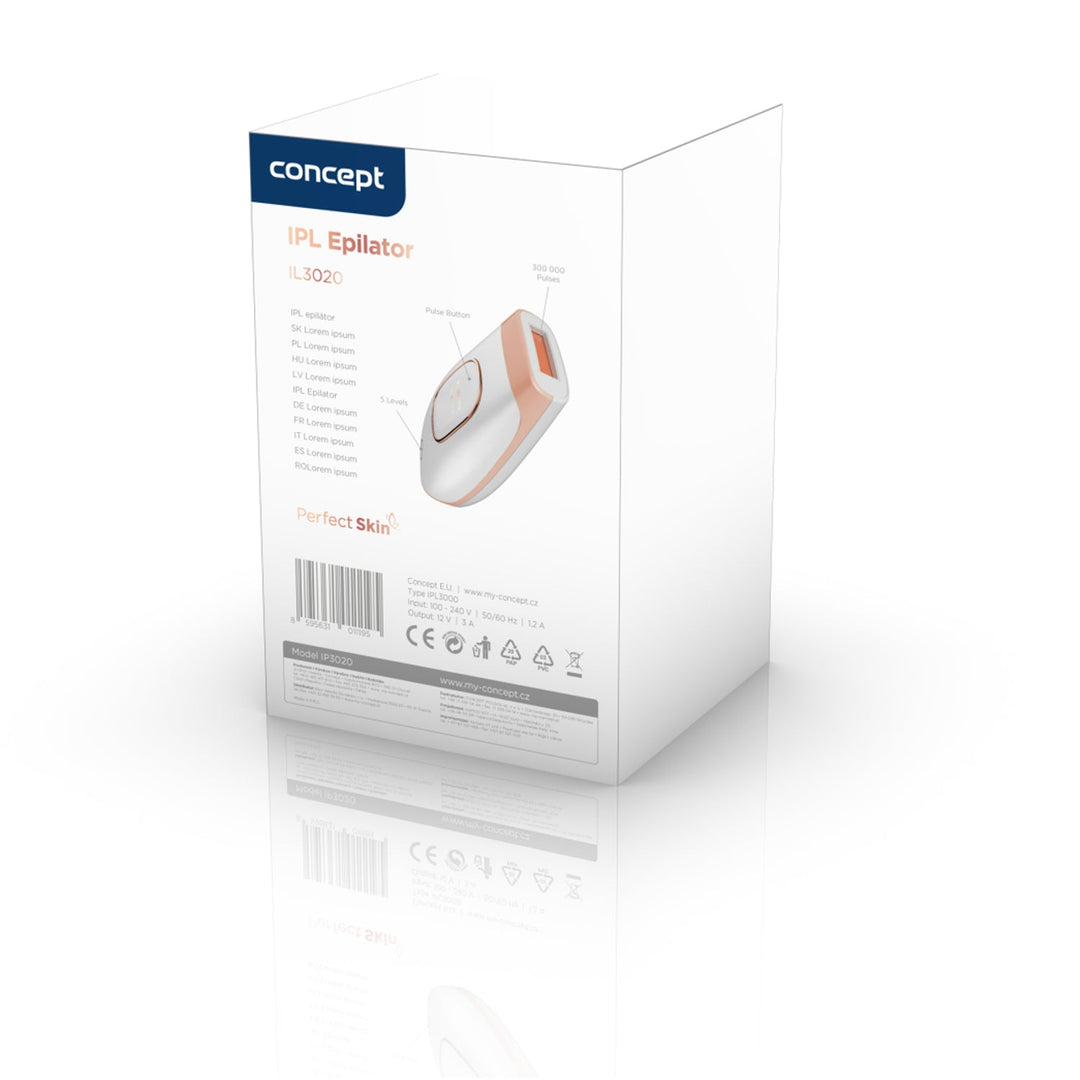 Епилатор IPL Concept Perfect Skin, 2 режима, 5 нива на интензивност, IL3000
