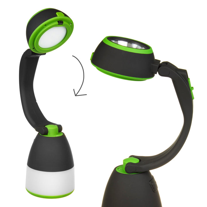 Maclean 3-в-1 LED лампа, за къмпинг, настолна лампа, фенер, 1W, 60-200lm, студено бяло 6000K, 18650 1500mAh, функция powerbank MCE298