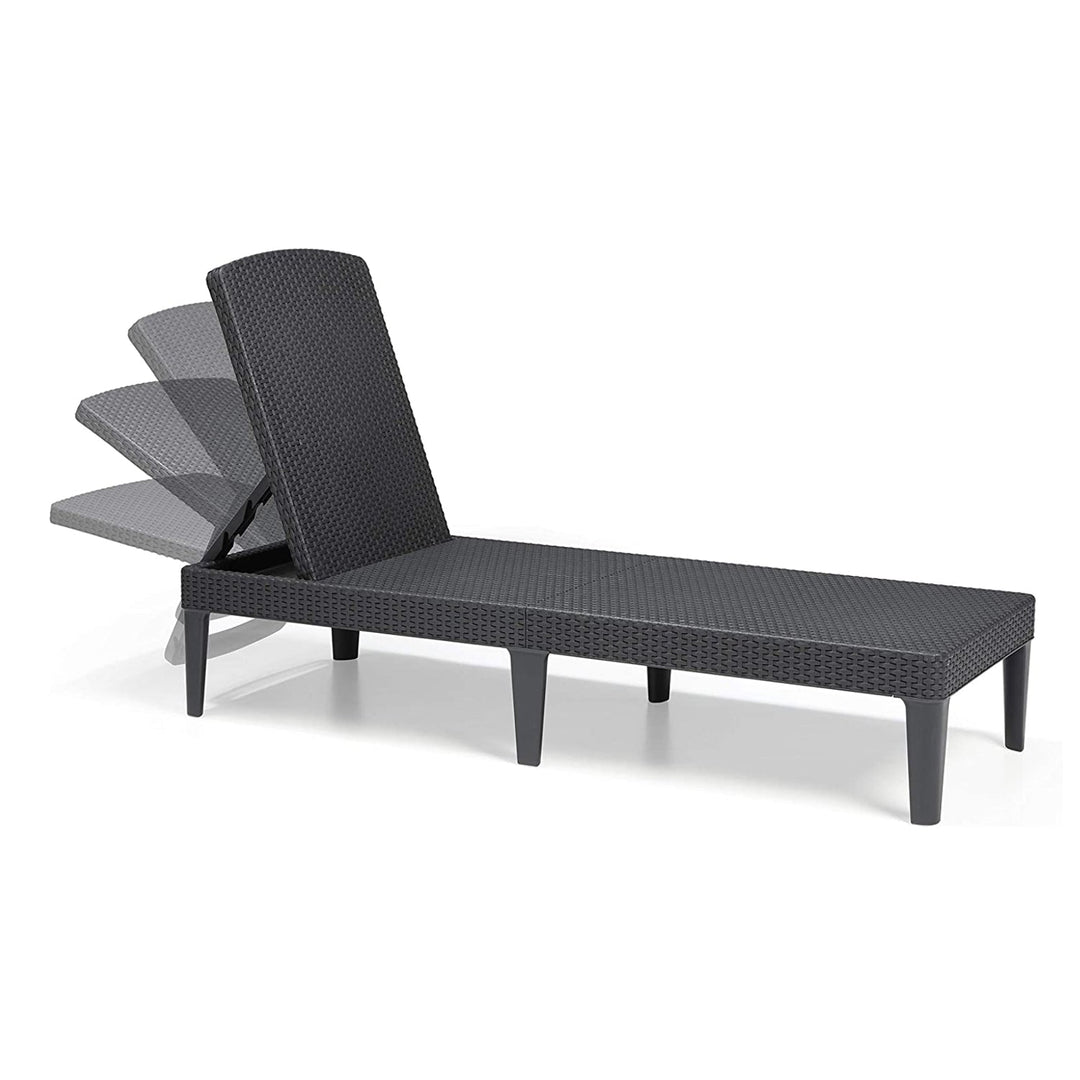 Jaipur Sun Lounger регулируемо шезлонг за градина – графит