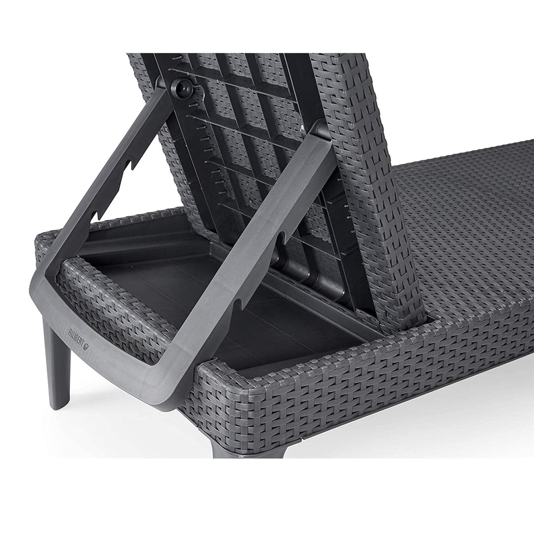 Jaipur Sun Lounger регулируемо шезлонг за градина – графит