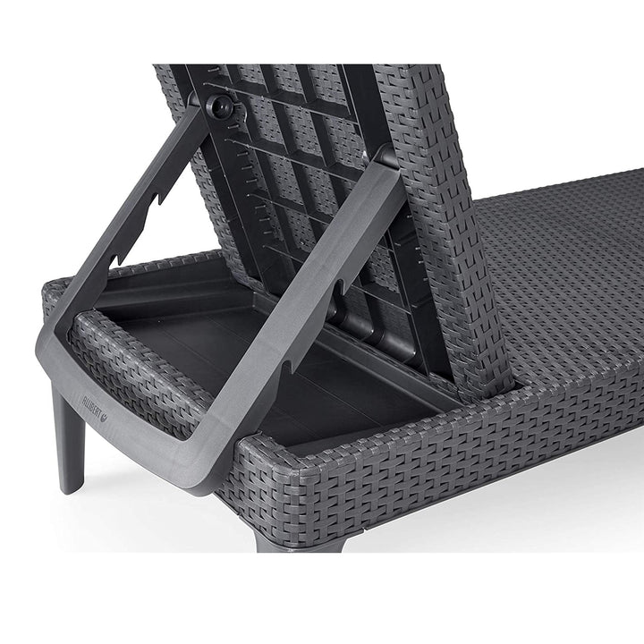Jaipur Sun Lounger регулируемо шезлонг за градина – графит