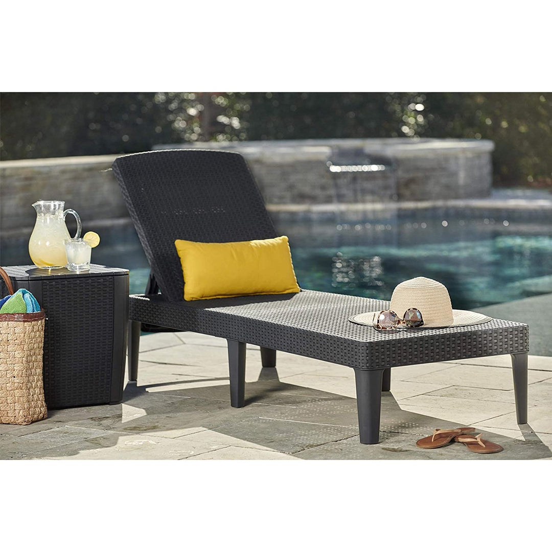 Jaipur Sun Lounger регулируемо шезлонг за градина – графит