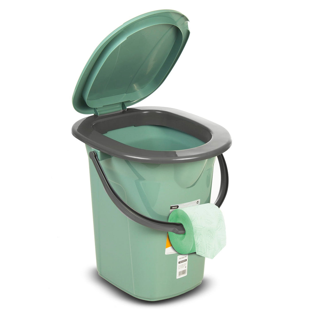 GreenBlue GB320GG зелена и сива преносима тоалетна