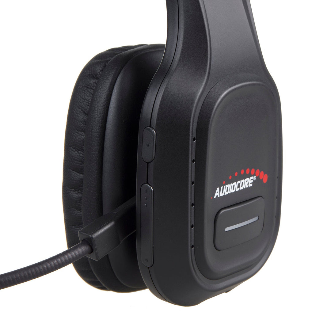 Bluetooth ANC слушалки за кол център с Audiocore микрофон, QCC3020, ANC, AVRCP, A2DP, HSP, HFP, SBC AAC кодек, AC864