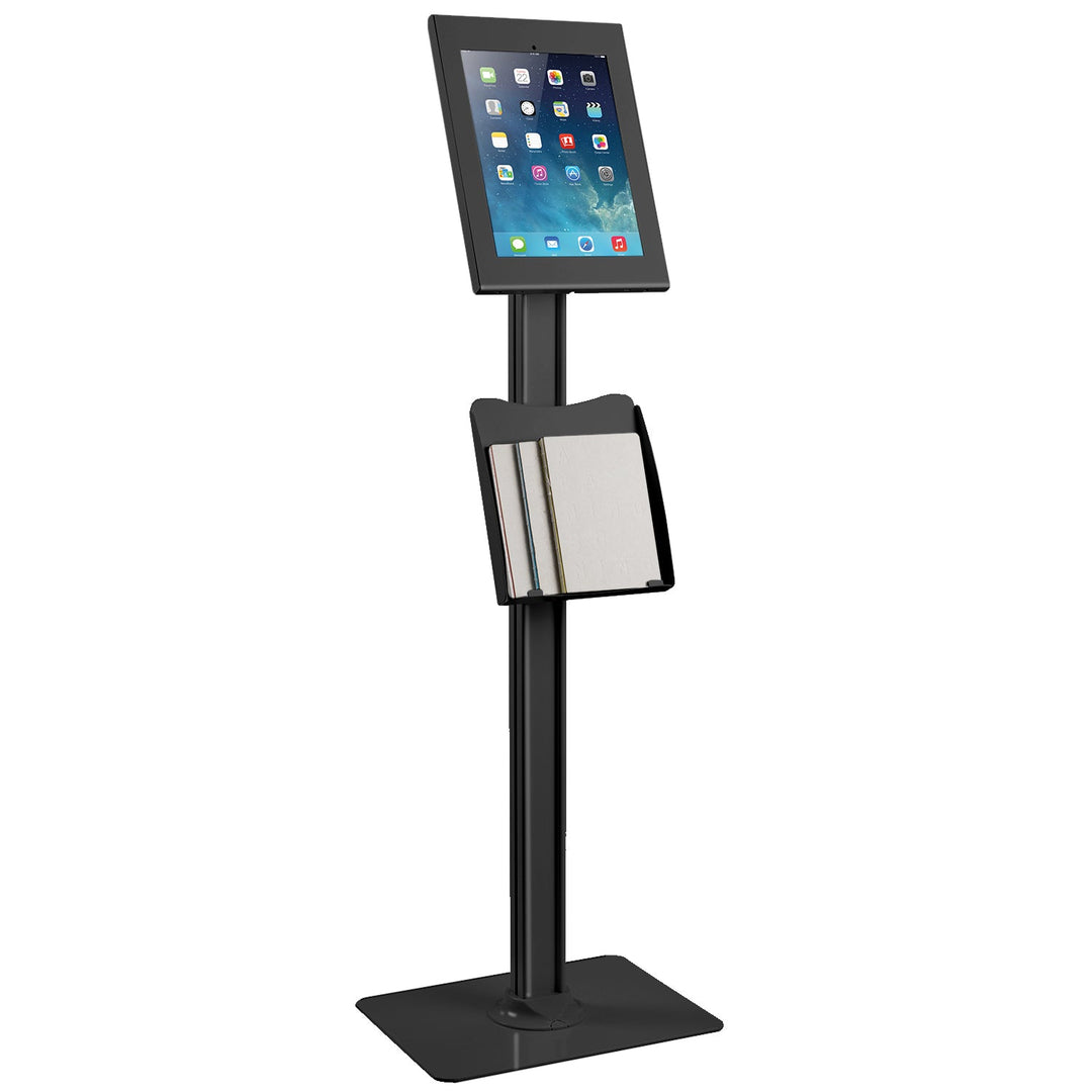 Стойка за таблет Maclean, стояща на пода с ключалка, черна, iPad Pro (Gen 3), 12,9", MC-867 B