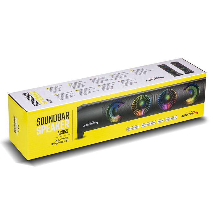 Audiocore 3Wx2 компютърни тонколони, LED, USB 5v, линеен вход, AC955