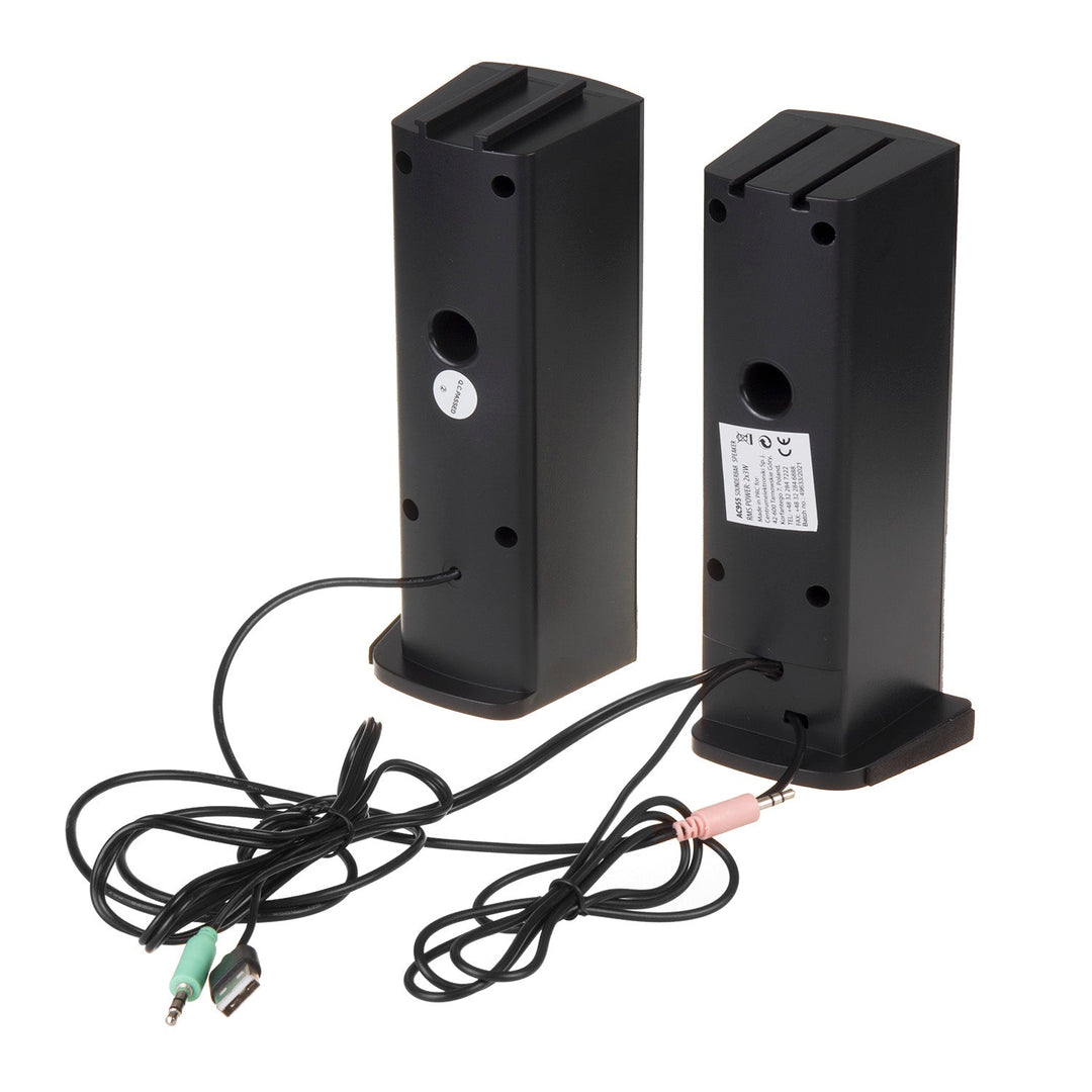 Audiocore 3Wx2 компютърни тонколони, LED, USB 5v, линеен вход, AC955