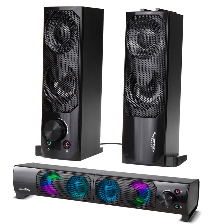 Audiocore 3Wx2 компютърни тонколони, LED, USB 5v, линеен вход, AC955