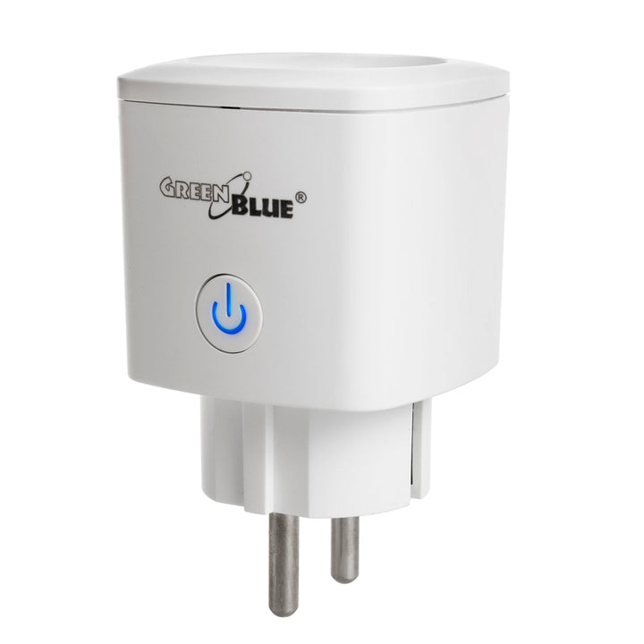 GreenBlue дистанционно управляема WiFi контактна кутия, Android/iOS/Alexa/Google Home, енергийна консумация, таймер, макс. 3680 W, тип F, GB720 F