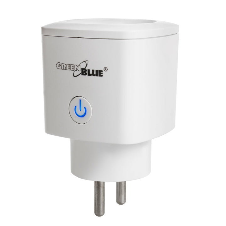 GreenBlue дистанционно управляема WiFi контактна кутия, Android/iOS/Alexa/Google Home, енергийна консумация, таймер, макс. 3680 W, тип E, GB720 E