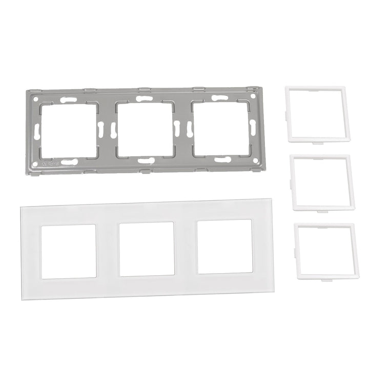 Стъклена рамка Maclean, тройна, бяла, 228x86mm, MCE731W