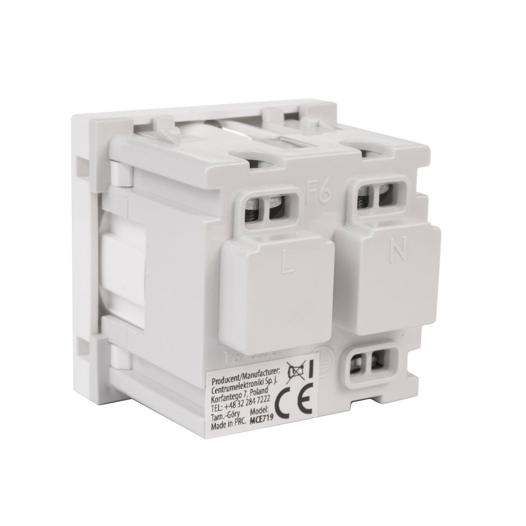 Маклин тип F (немски) контакт, подходящ за стъклени рамки, бял MCE719W