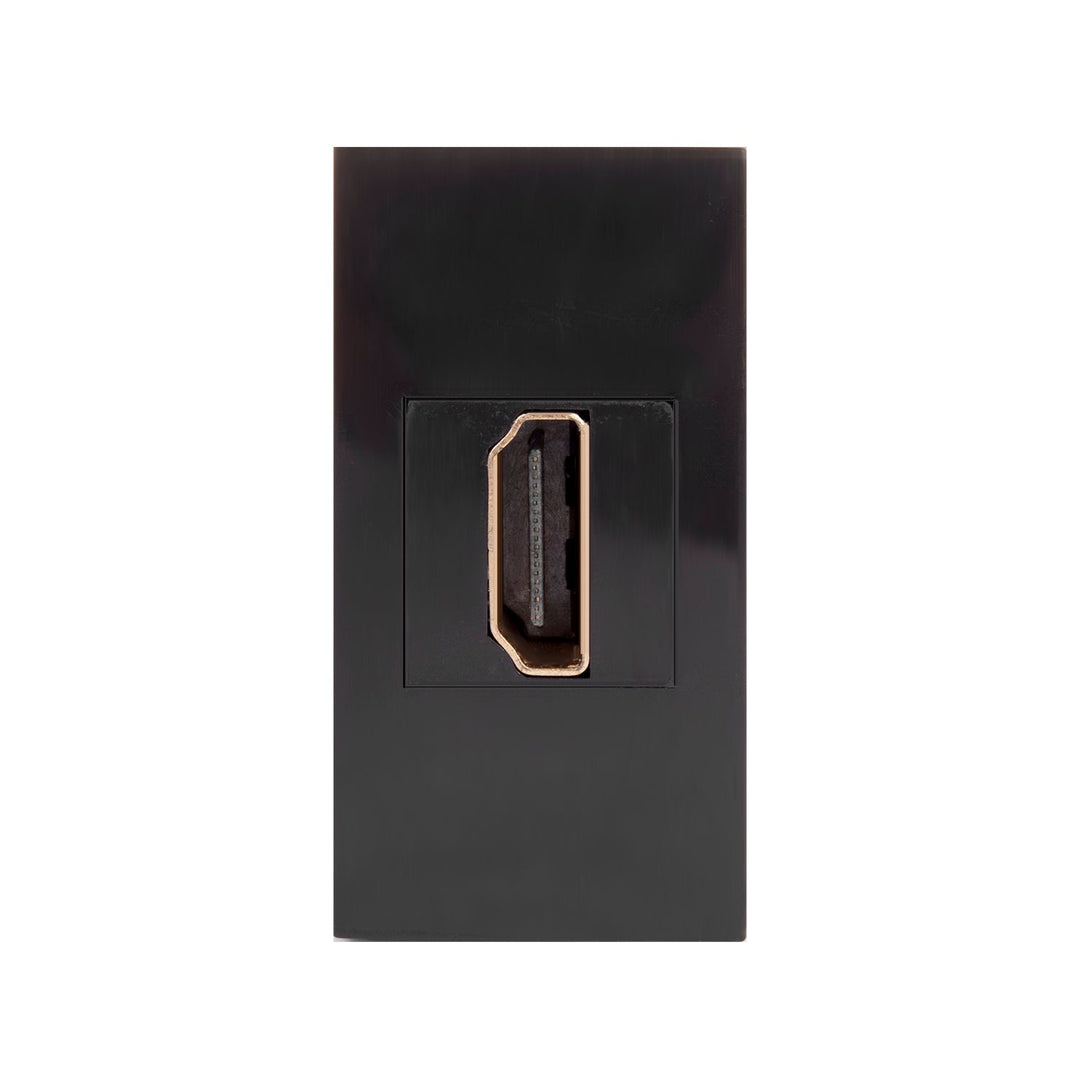 Maclean HDMI стенна розетка, единична, черна, MCE720B