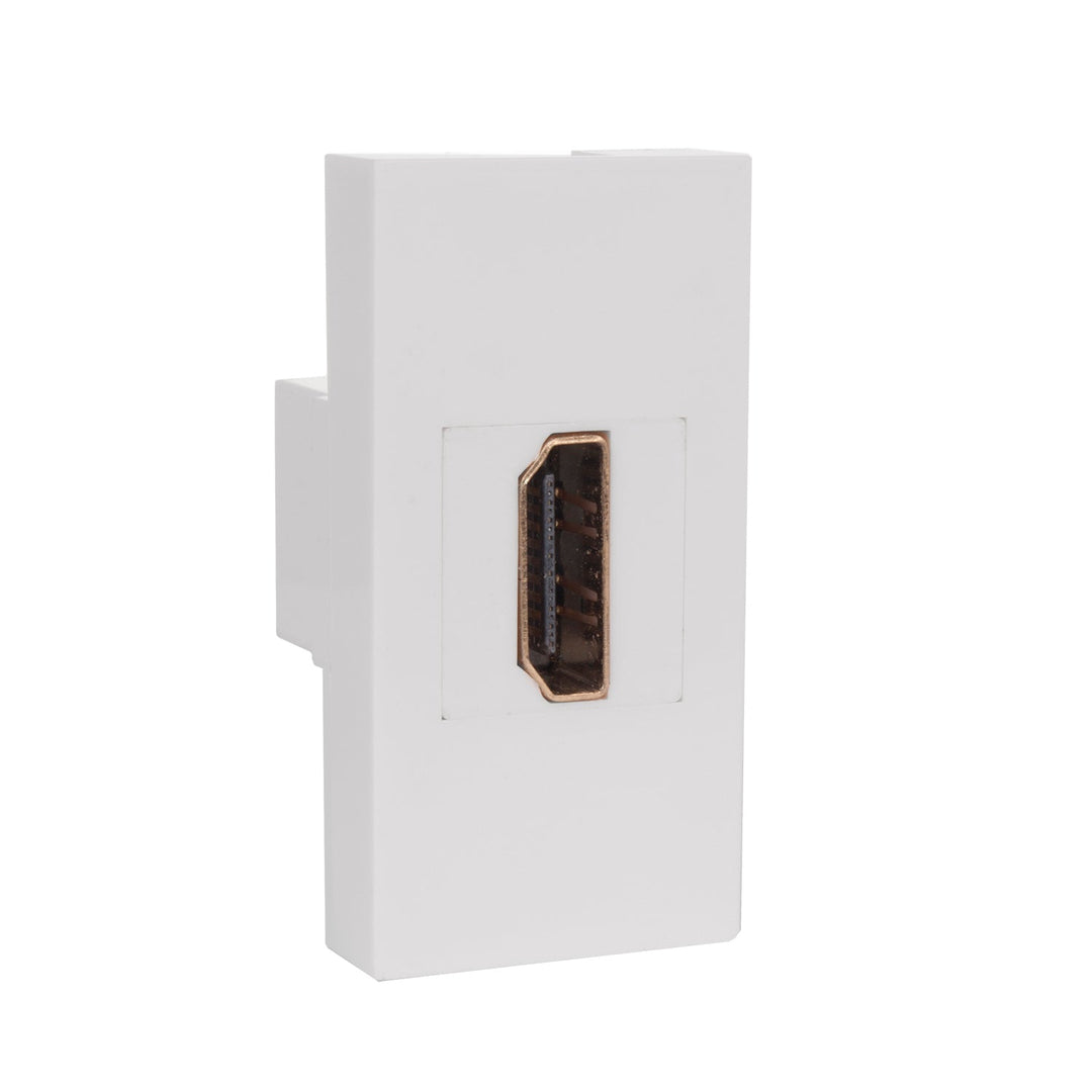 Maclean HDMI стенна розетка, единична, бяла, MCE720W
