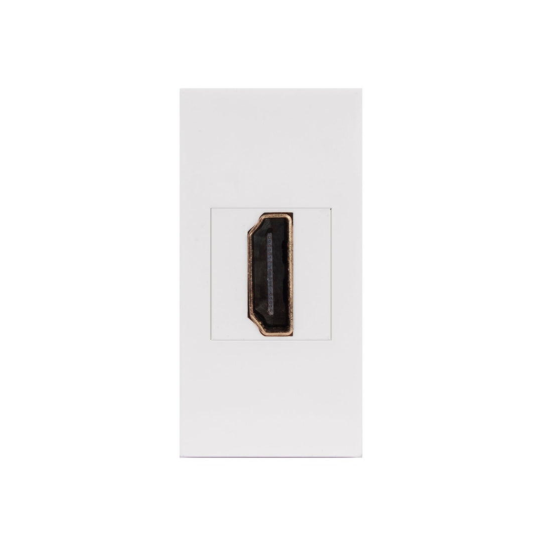 Maclean HDMI стенна розетка, единична, бяла, MCE720W