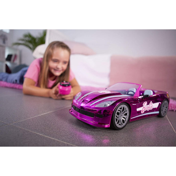Mattel Mondo Motors Barbie RC Dream Car - Mașină convertibilă pentru Barbie, funcție completă