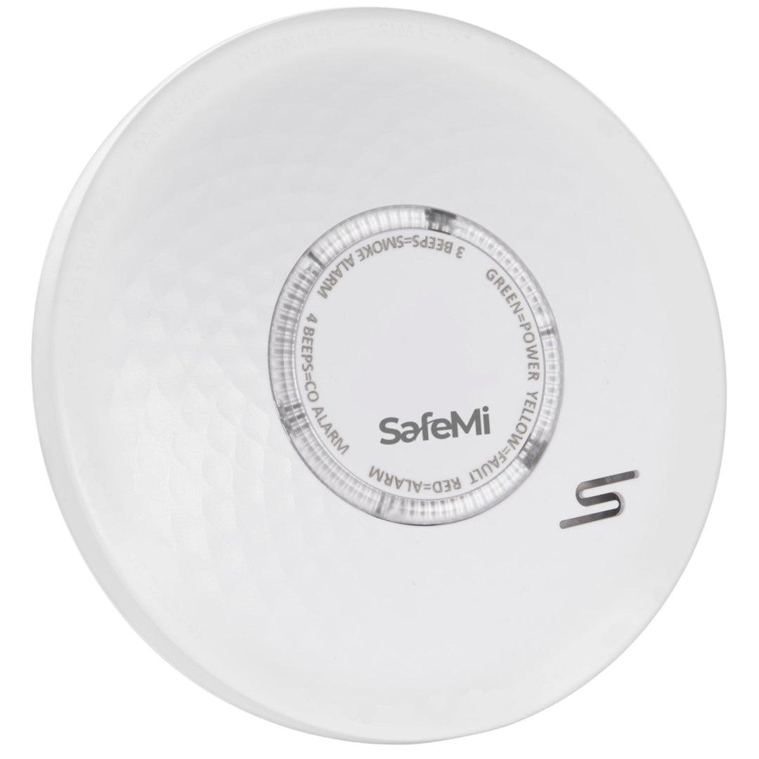 Detector de fum și monoxid de carbon SafeMi SHCS-10 2în1 cu baterie integrată