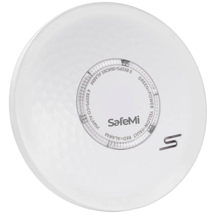 Detector de fum și monoxid de carbon SafeMi SHCS-10 2în1 cu baterie integrată