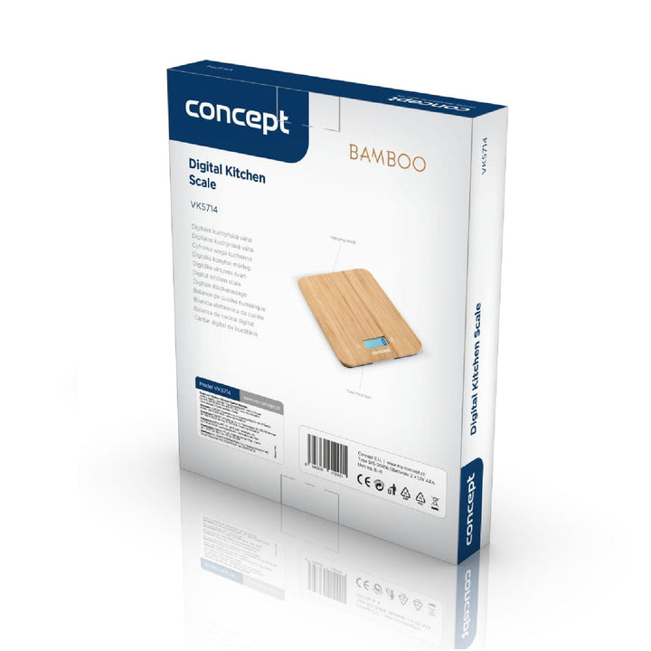 15 кг цифрови кухненски везни Concept Bamboo VK5714 LCD