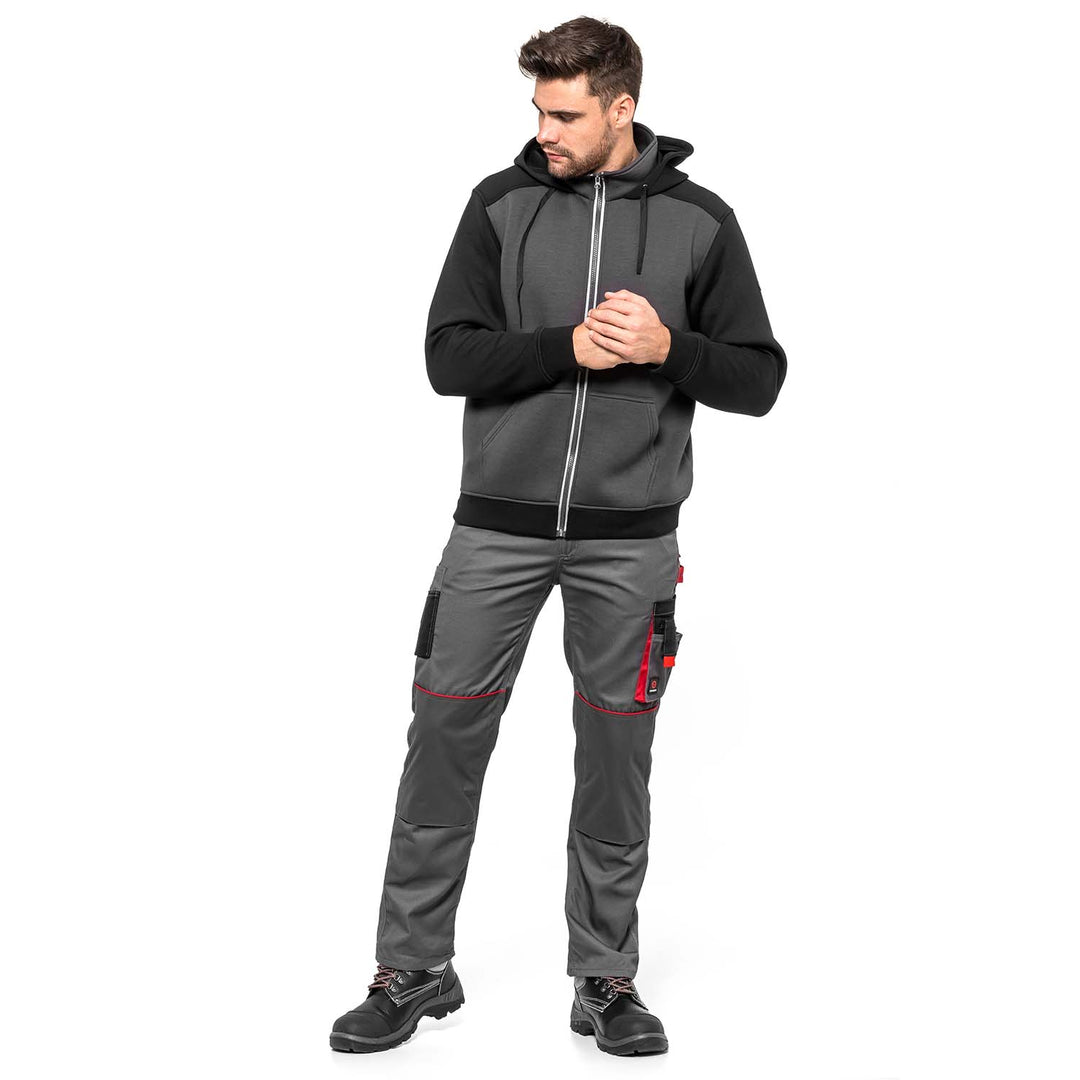 Hanorac de lucru pentru barbati Helbos Ava, culoare gri-negru, marimea XL