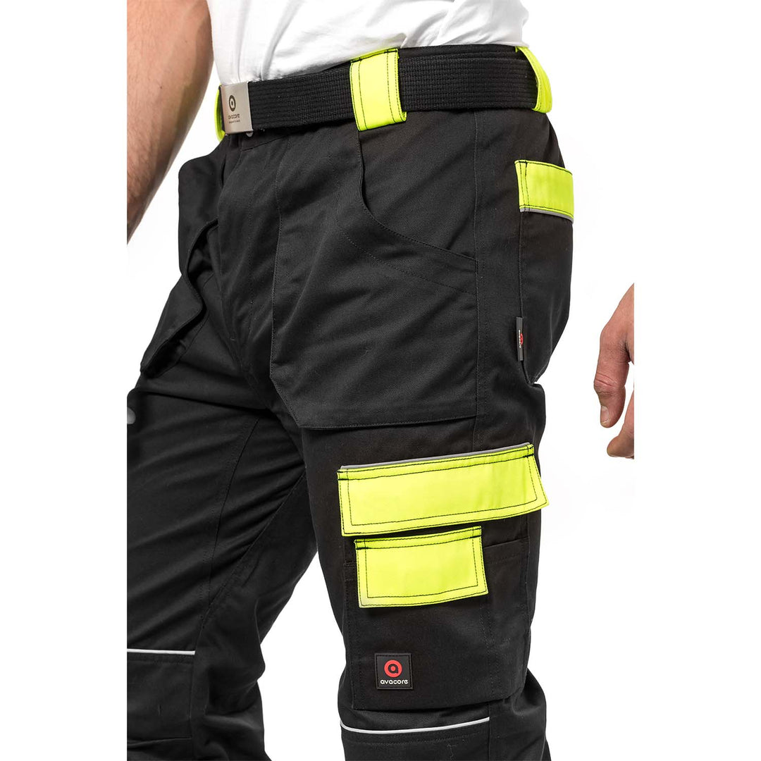 Pantaloni protectia muncii Helios, Negru-Galben,marimea 56