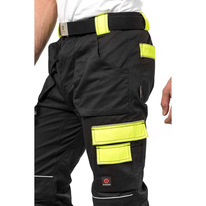 Pantaloni protectia muncii Helios, Negru-Galben,marimea 56