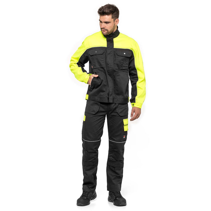 Pantaloni protectia muncii Helios, Negru-Galben,marimea 56
