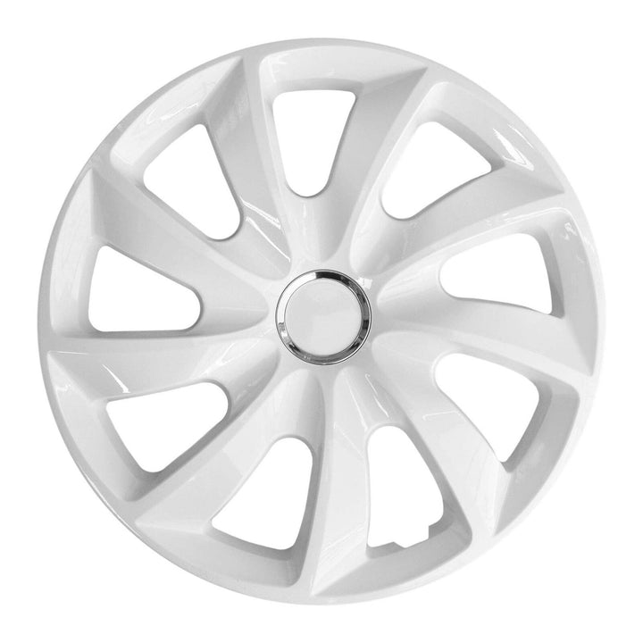 16" NRM STIG БЯЛО БОЯДИСАНИ капаци за колела, бели, 4 броя