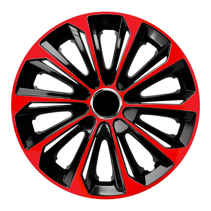 14'' NRM EXTRA STRONG RED BLACK капачки за джанти, червени и черни, 4 броя